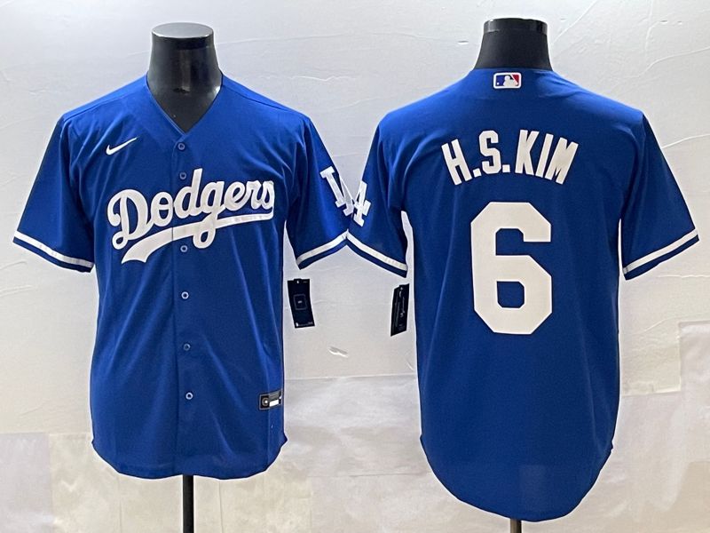 Men 2025 Los Angeles Dodgers #6 H.S.Kim Blue Game Nike MLB Jersey style 1
